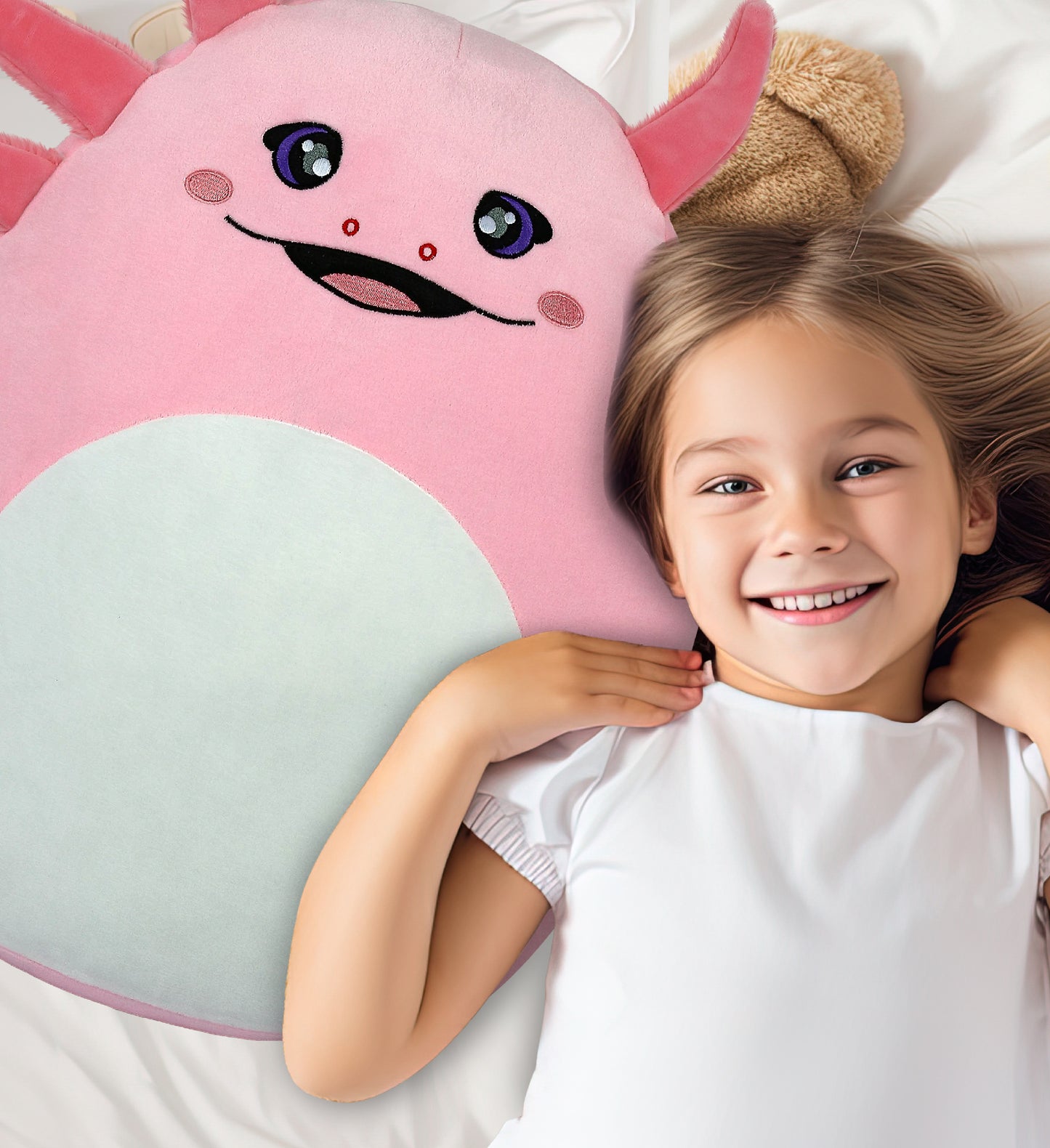 DolliBu Snug Mooshies Axolotl Large Stuffed Animal Plush Toy - 17 inches