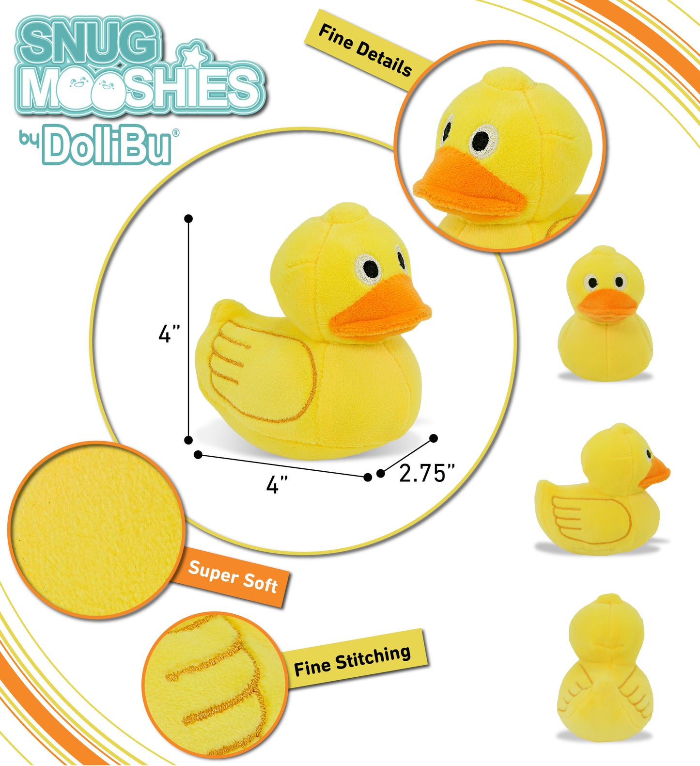 SNUG-MOOSHIES PLUSH - DUCK 4"