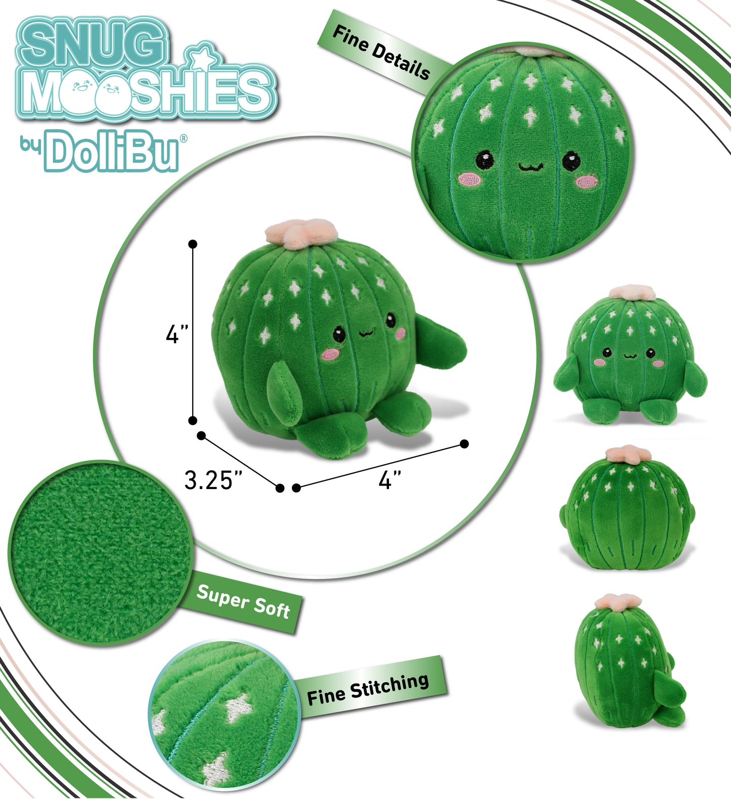 SNUG-MOOSHIES PLUSH - CACTUS 4"