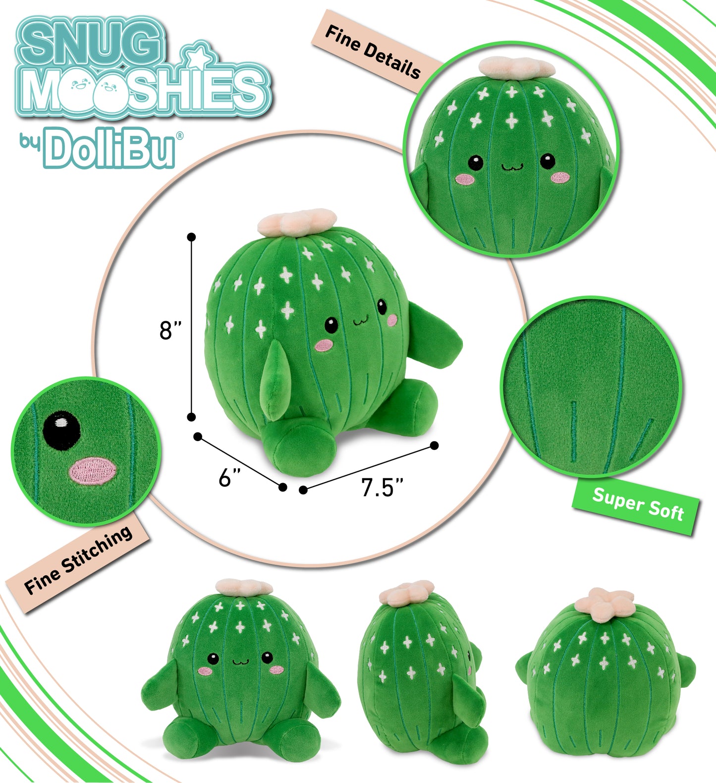 SNUG-MOOSHIES PLUSH - CACTUS 8"