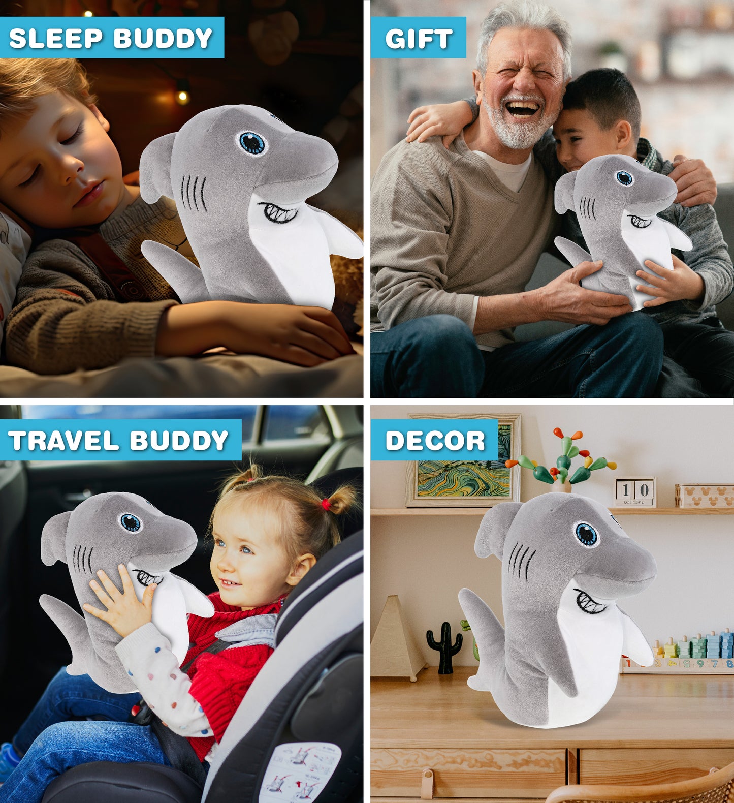 SNUG-MOOSHIES PLUSH - STANDING SHARK