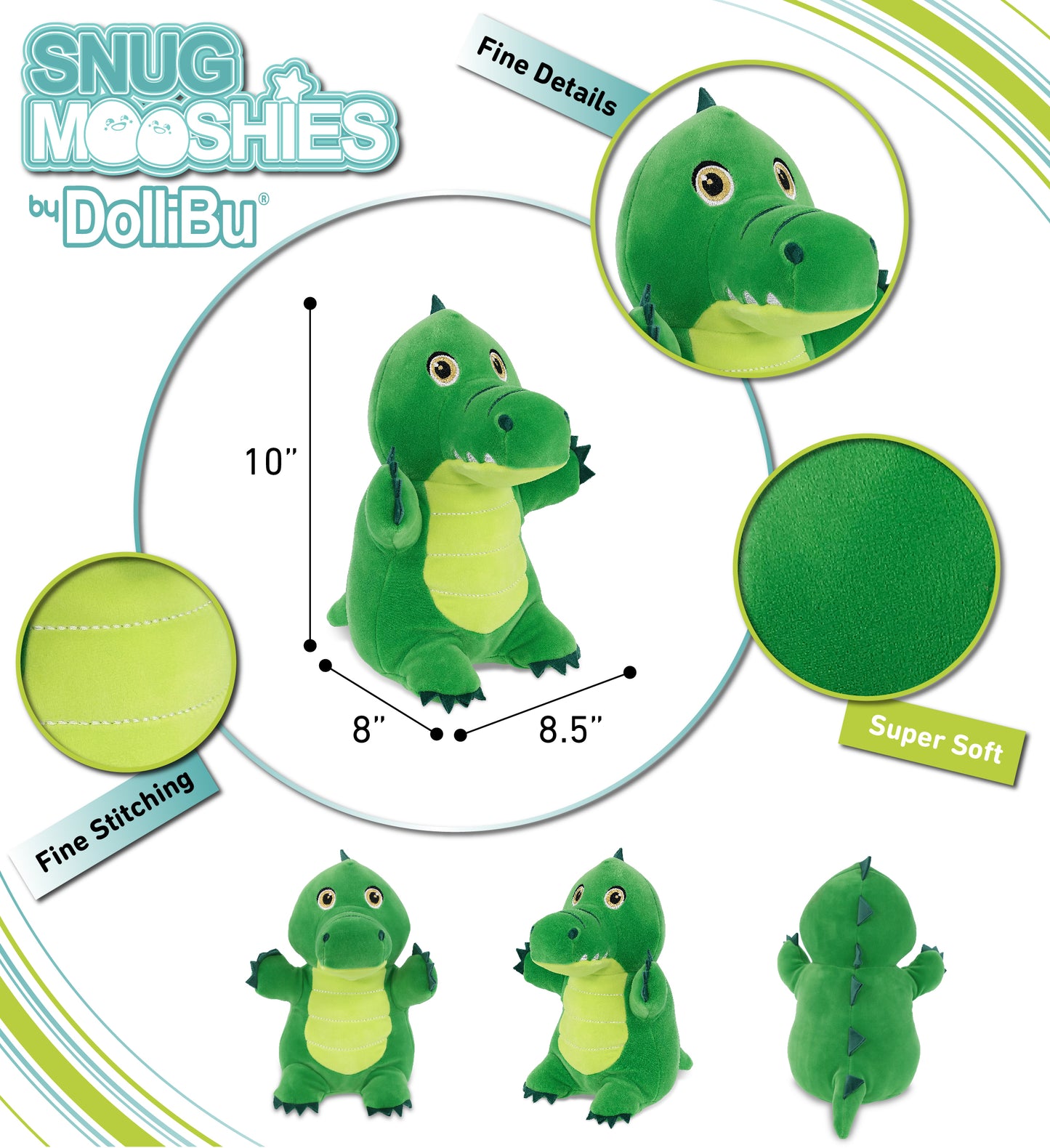 SNUG-MOOSHIES PLUSH - STANDING ALLIGATOR