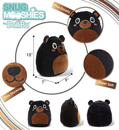 SNUG-MOOSHIES PLUSH - BLACK BEAR 10"