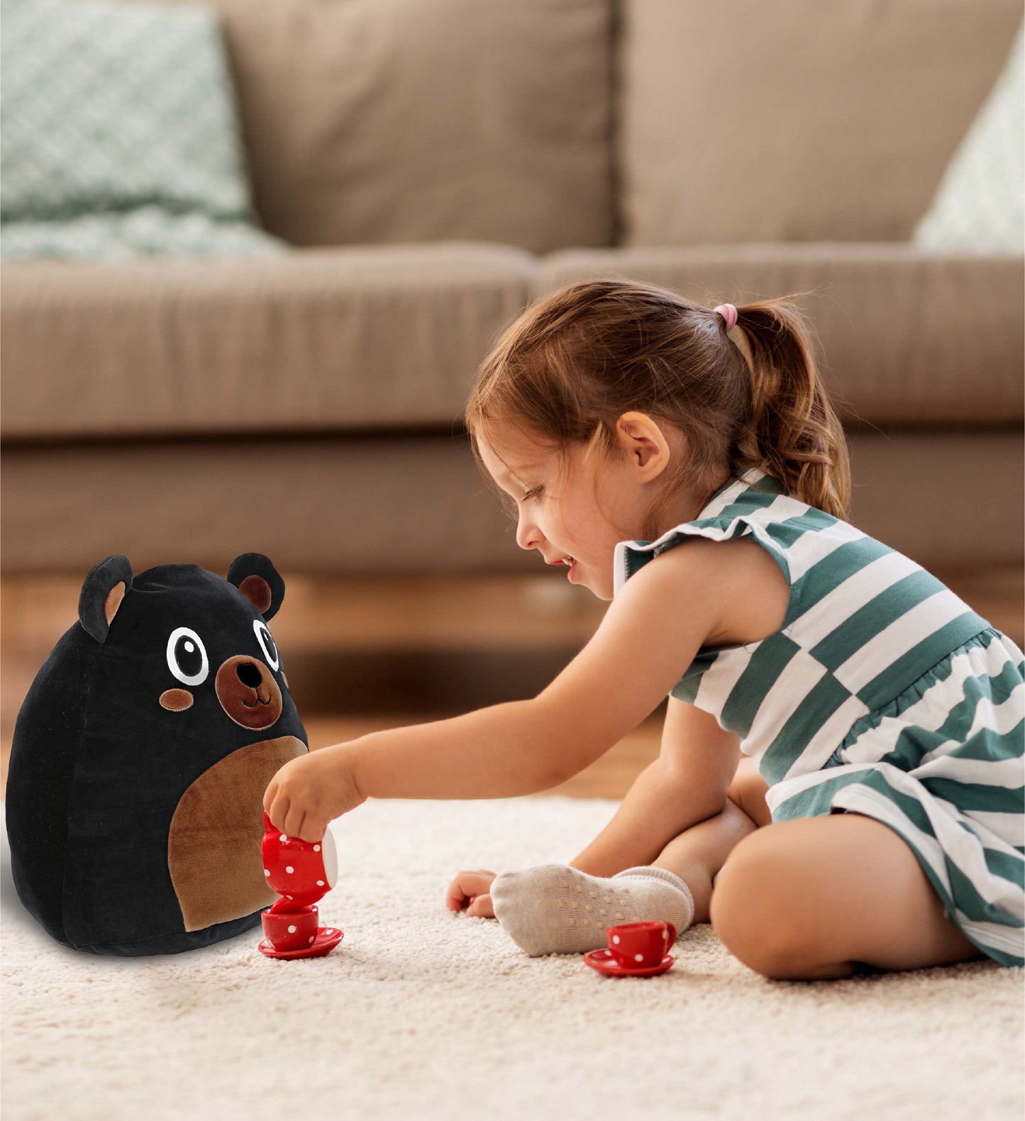 SNUG-MOOSHIES PLUSH - BLACK BEAR 10"