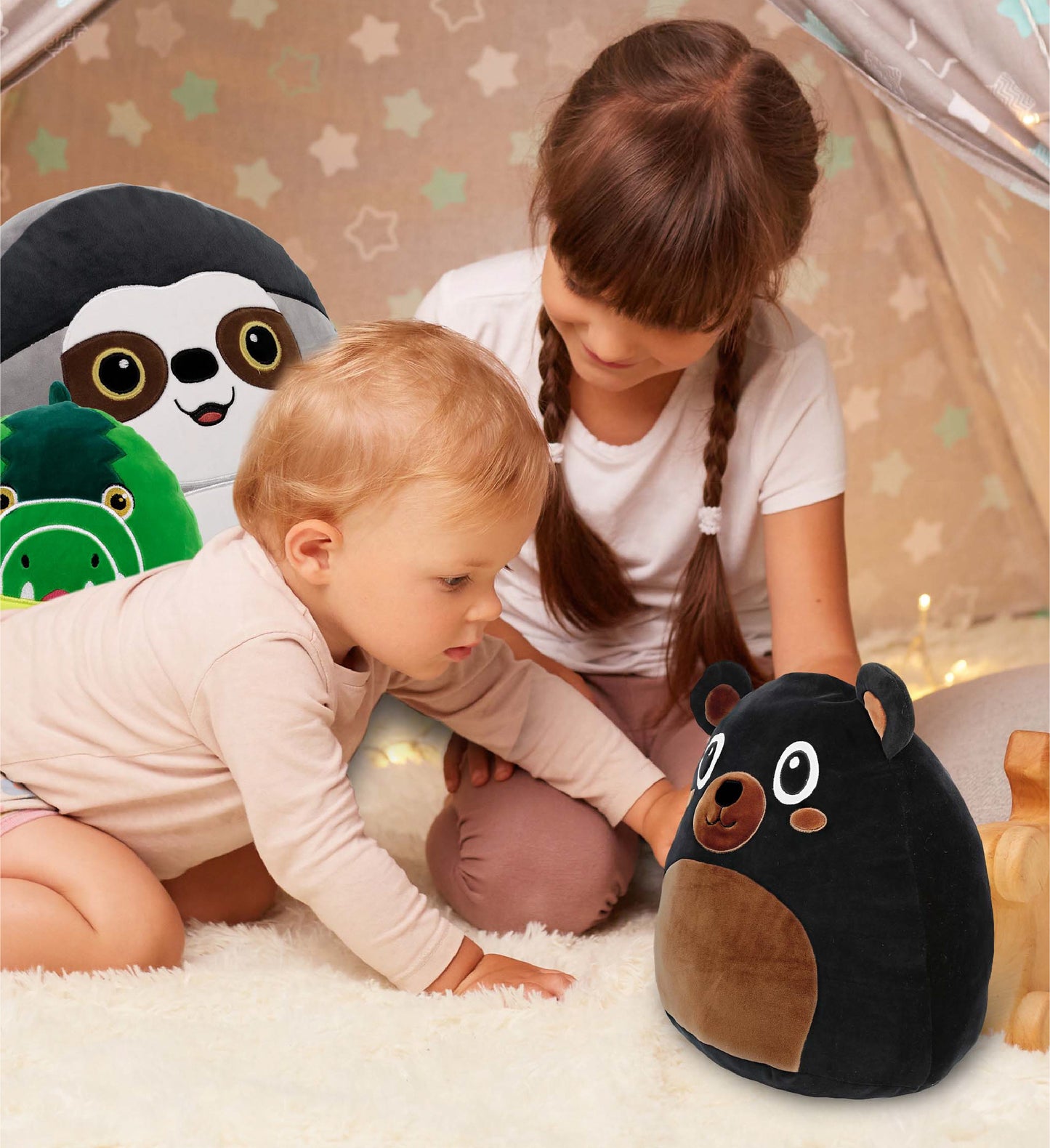 SNUG-MOOSHIES PLUSH - BLACK BEAR 10"