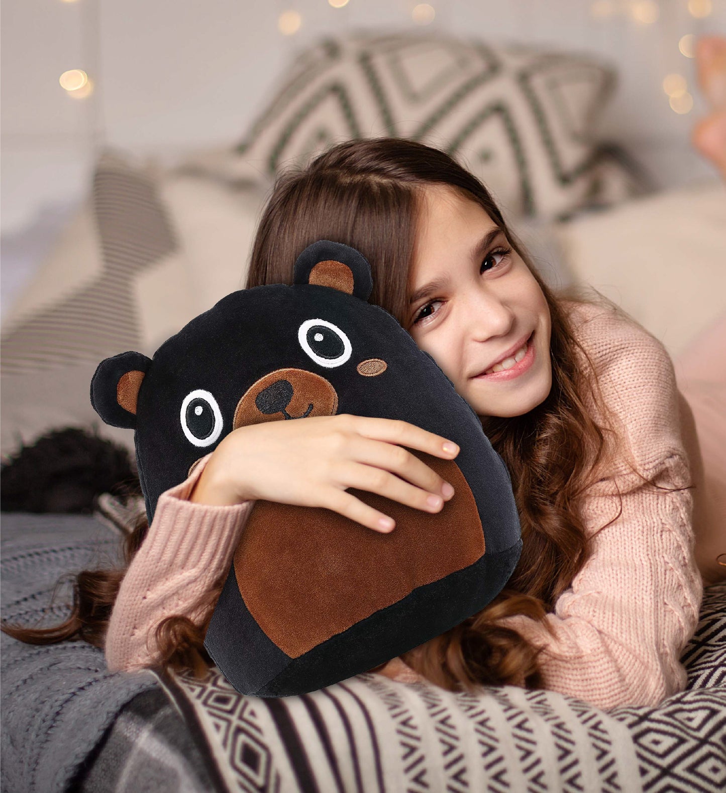 SNUG-MOOSHIES PLUSH - BLACK BEAR 10"