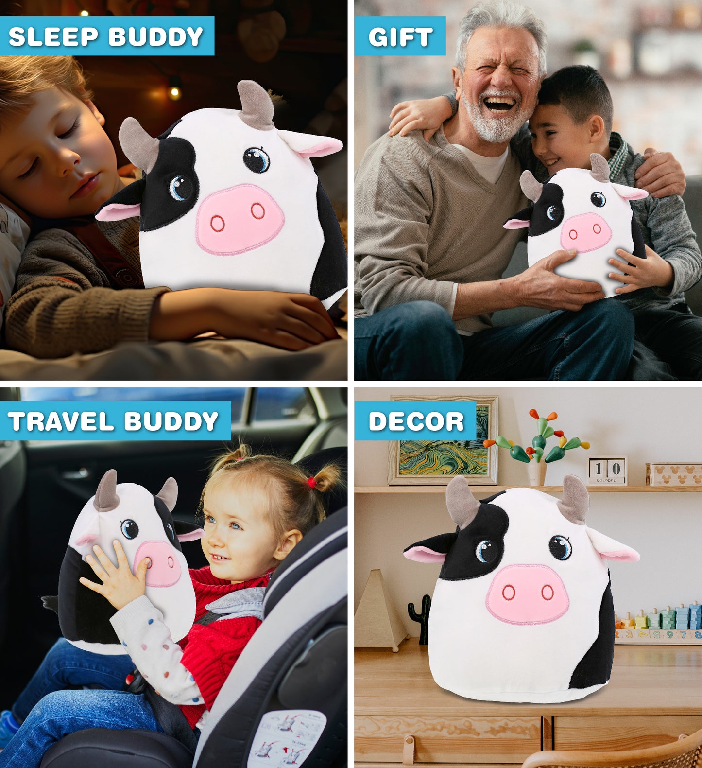 SNUG-MOOSHIES PLUSH - COW 10"