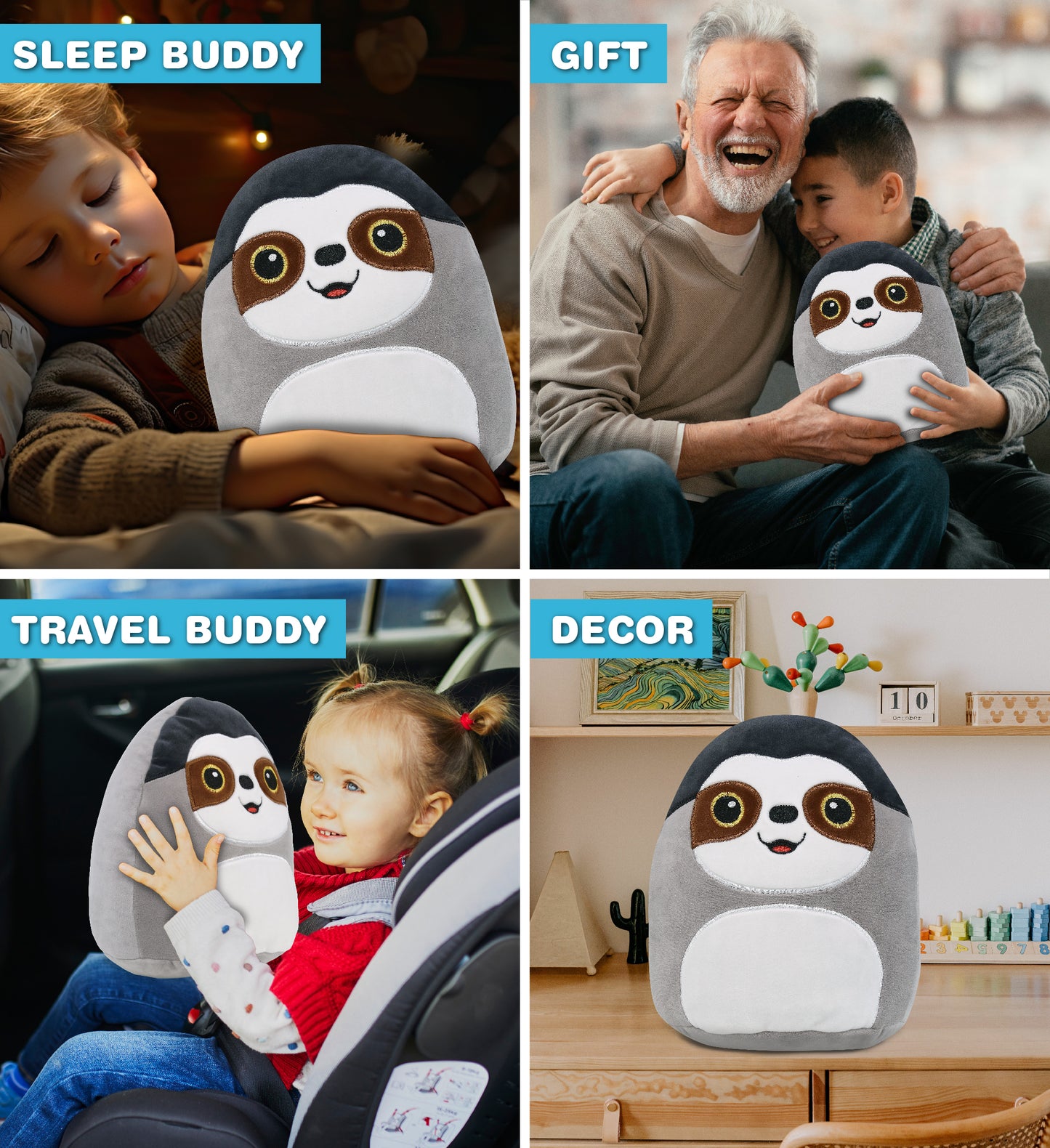 SNUG-MOOSHIES PLUSH - SLOTH 10"