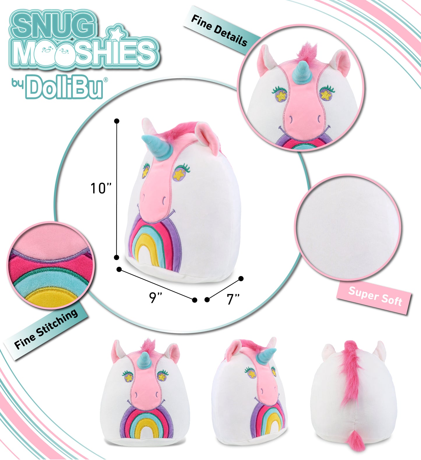 SNUG-MOOSHIES PLUSH - UNICORN 10"