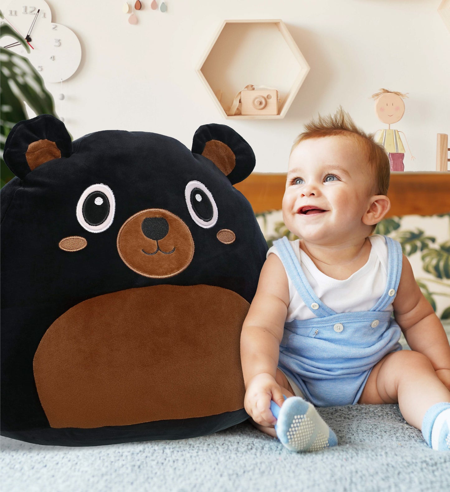 SNUG-MOOSHIES PLUSH - BLACK BEAR 17"