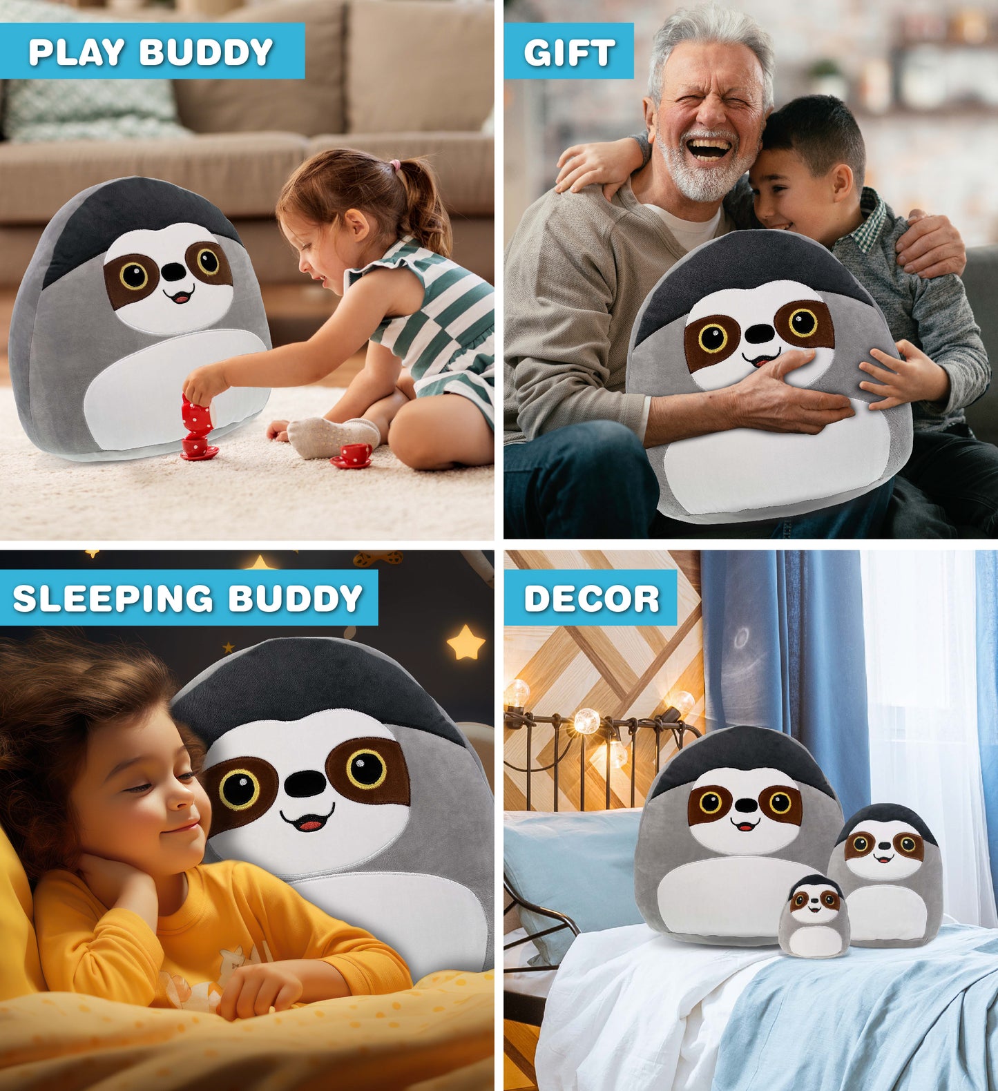 SNUG-MOOSHIES PLUSH - SLOTH 17"