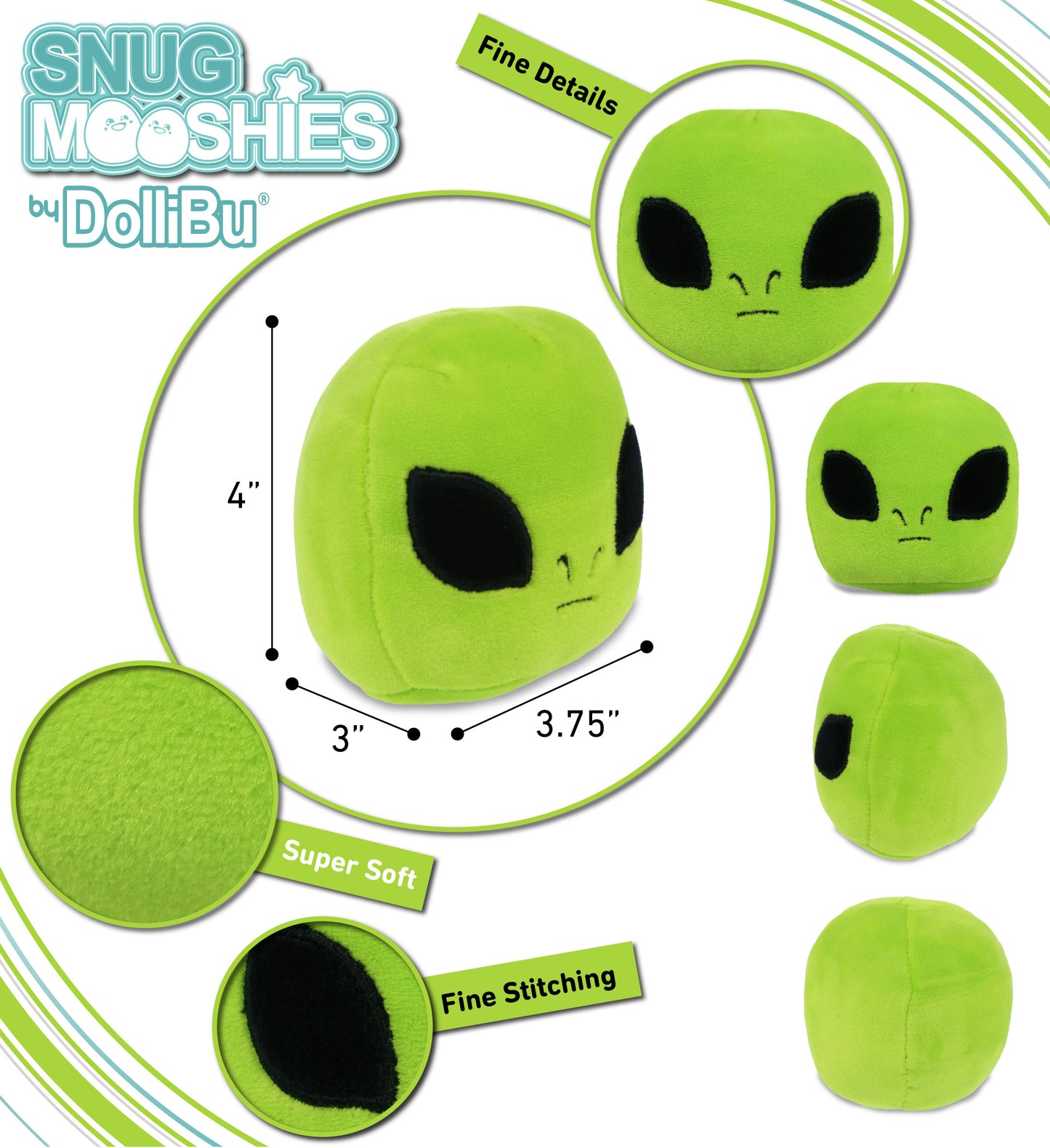 SNUG-MOOSHIES PLUSH - ALIEN 4"