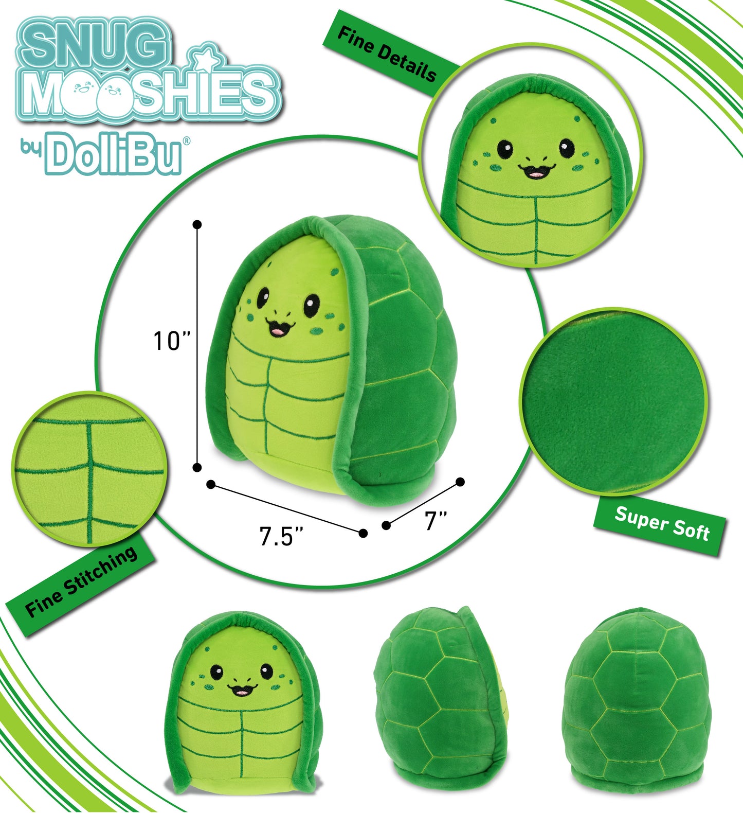 SNUG-MOOSHIES PLUSH - SEA TURTLE 10"