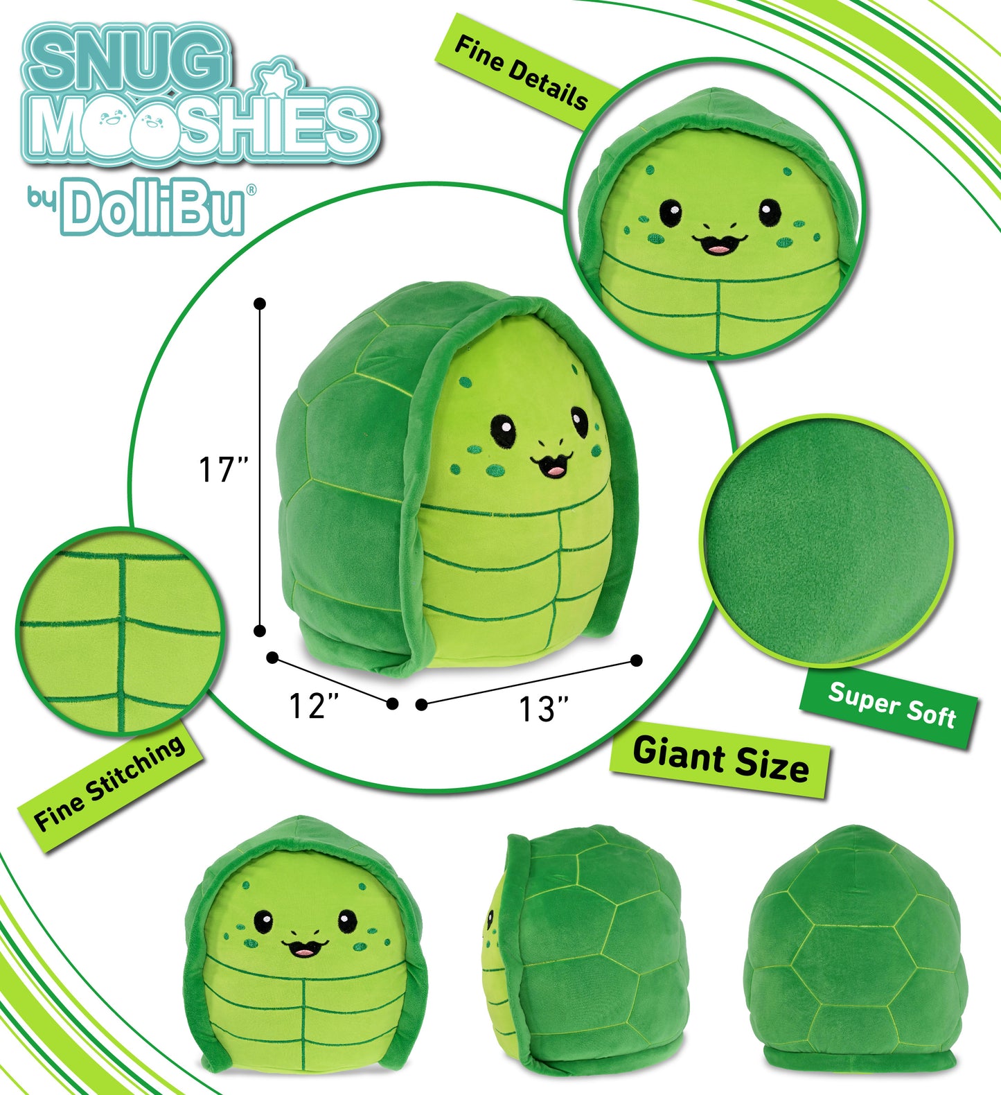 SNUG-MOOSHIES PLUSH - SEA TURTLE 17"