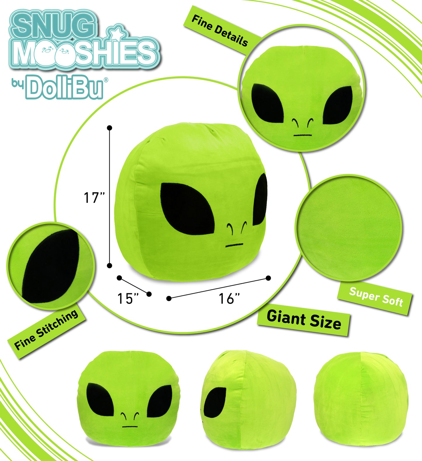 SNUG-MOOSHIES PLUSH - ALIEN 17"