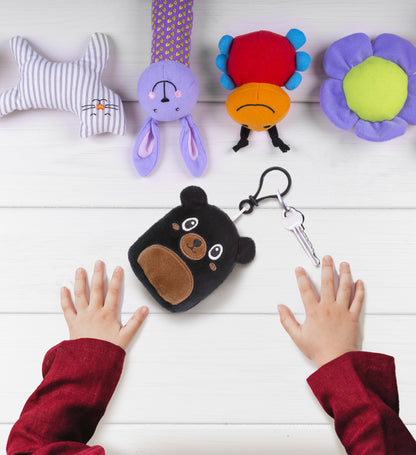 SNUG-MOOSHIES PLUSH CLIPS - BLACK BEAR