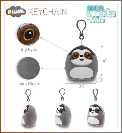 SNUG-MOOSHIES PLUSH CLIPS - SLOTH