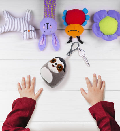 SNUG-MOOSHIES PLUSH CLIPS - SLOTH