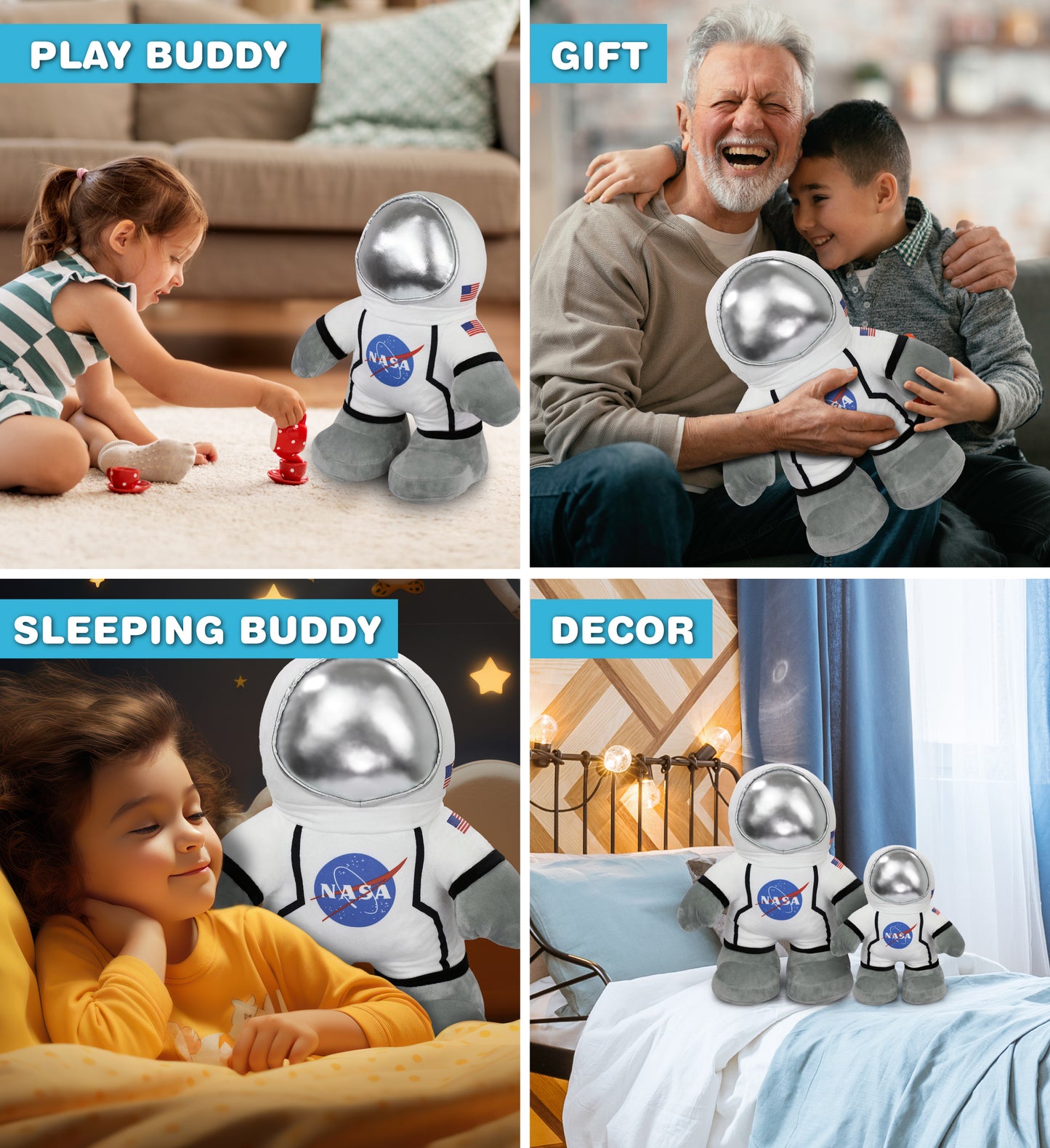 SNUG-MOOSHIES PLUSH - STANDING ASTRONAUT 17"
