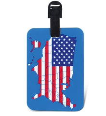 LUGGAGE TAGS - US MAP FLAG