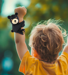 SLAP BRACELET PLUSH - BLACK BEAR