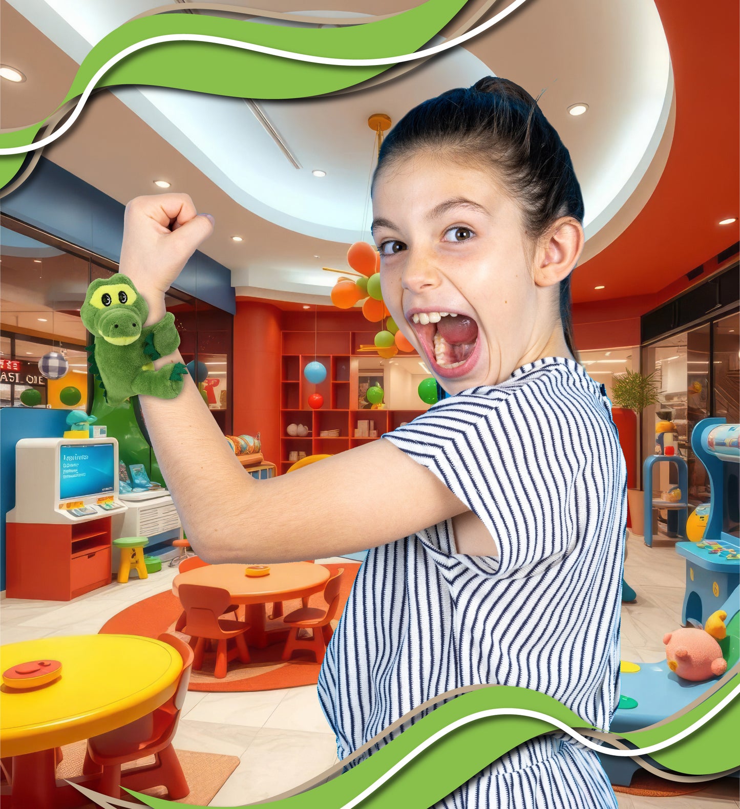 SLAP BRACELET PLUSH - ALLIGATOR
