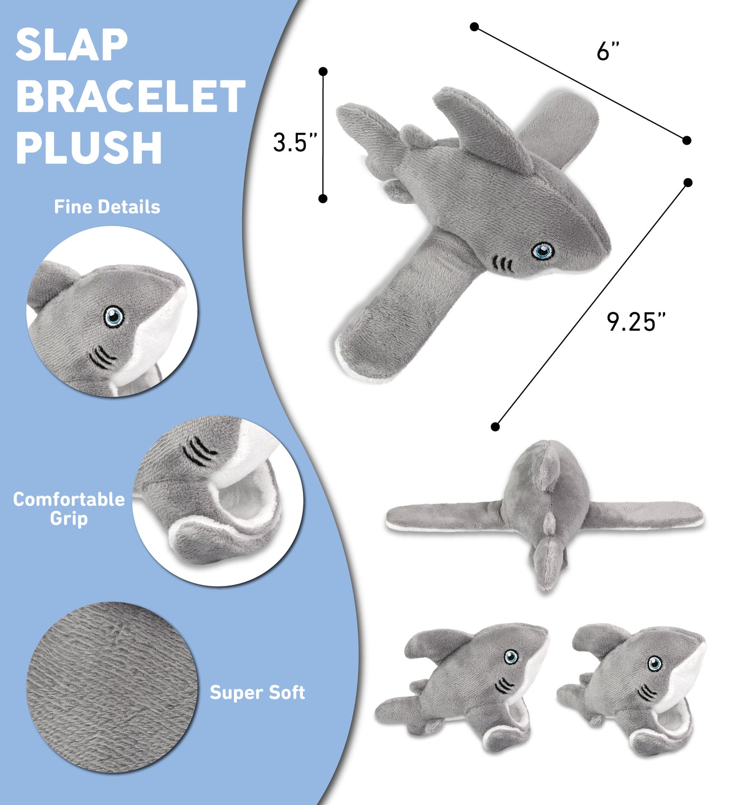 SLAP BRACELET PLUSH - SHARK