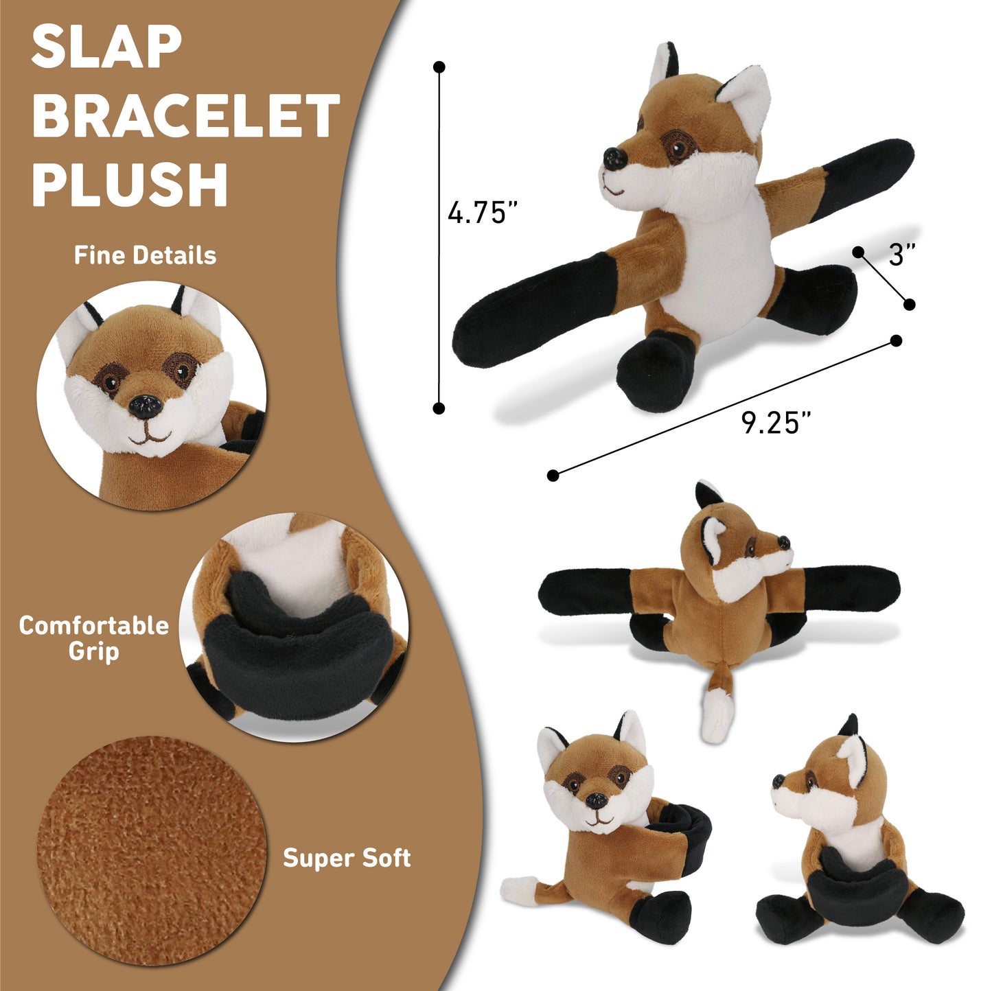SLAP BRACELET PLUSH - FOX