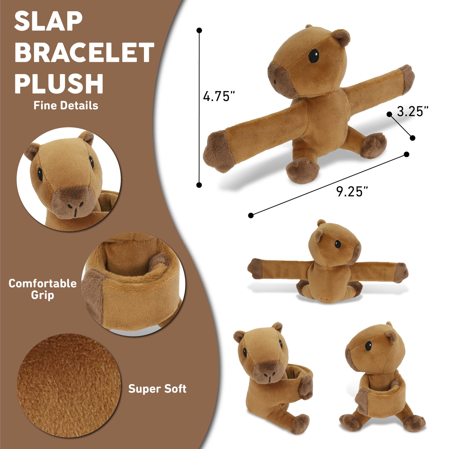 SLAP BRACELET PLUSH - CAPYBARA