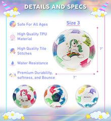 SOCCER BALL - UNICORN - SIZE 3