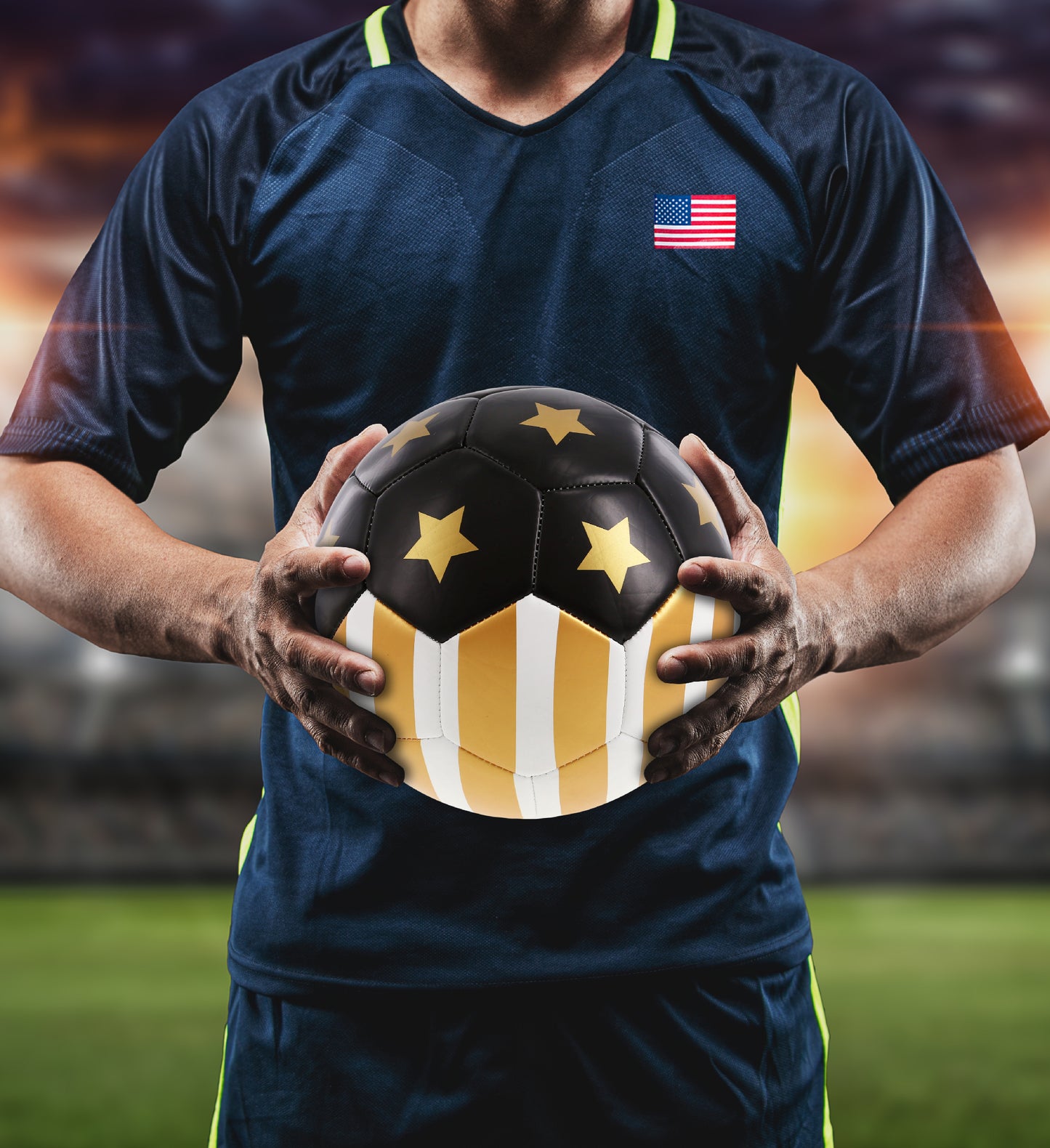 SOCCER BALL - USA FLAG - SIZE 4
