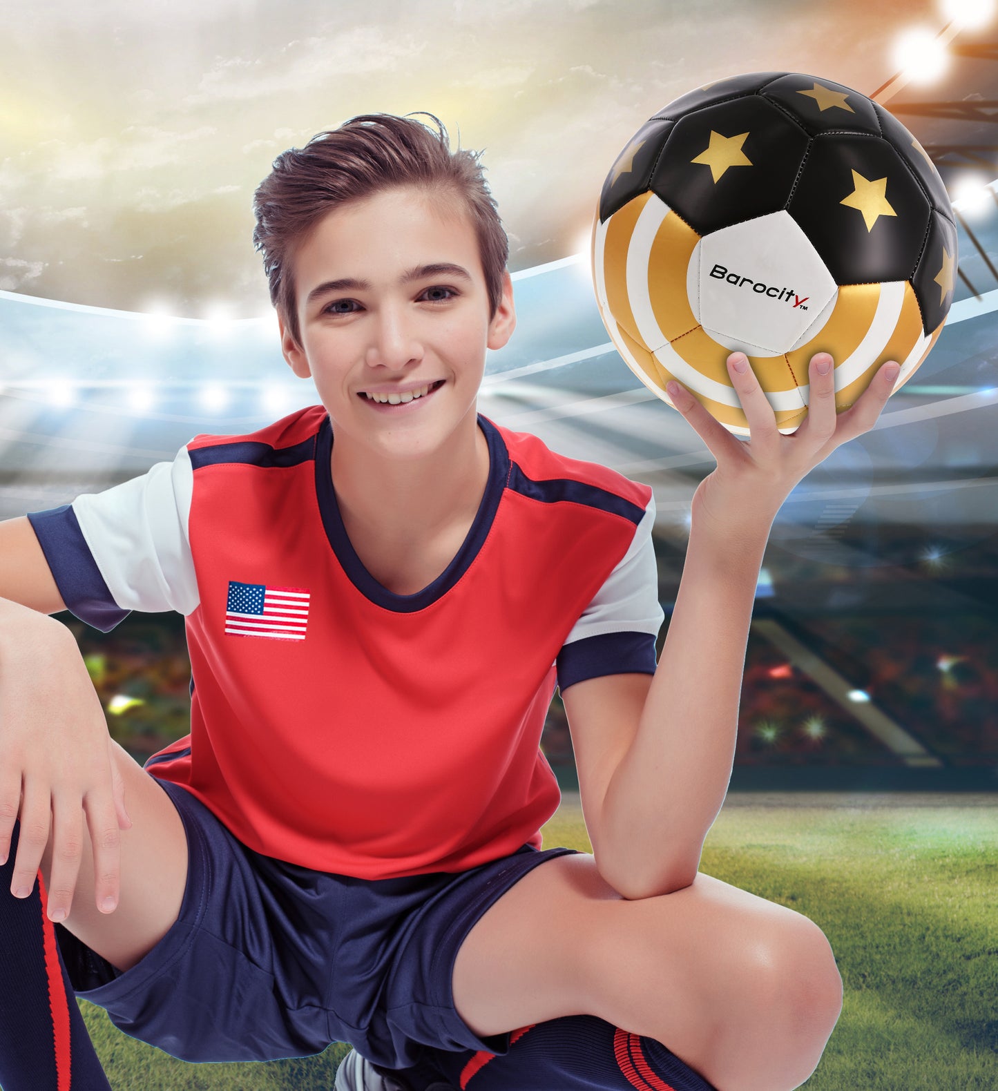SOCCER BALL - USA FLAG - SIZE 4
