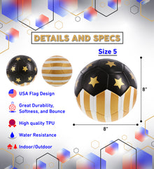 SOCCER BALL - USA FLAG - SIZE 5