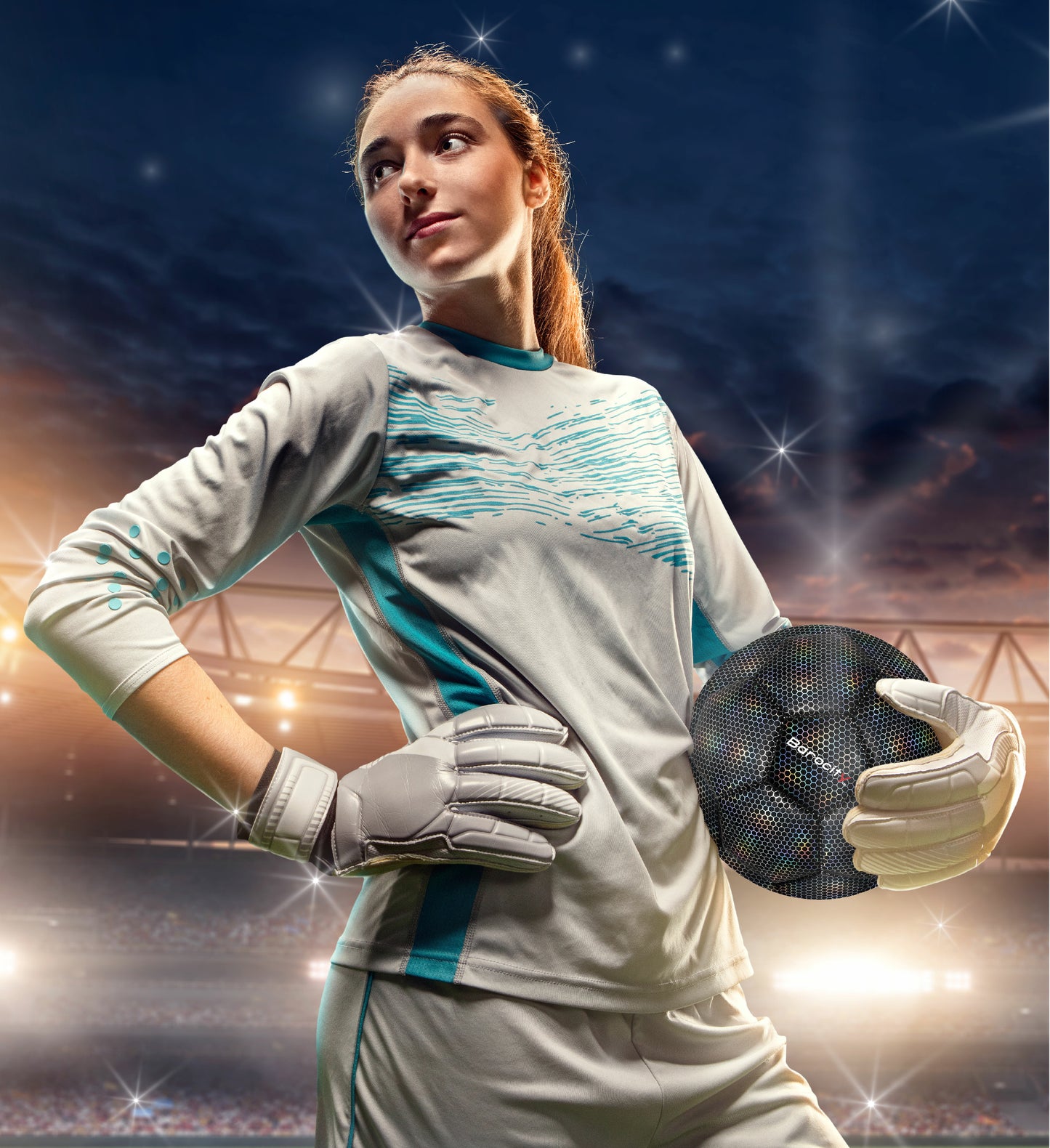 SOCCER BALL - BLACK MODERN PATTERN - SIZE 4