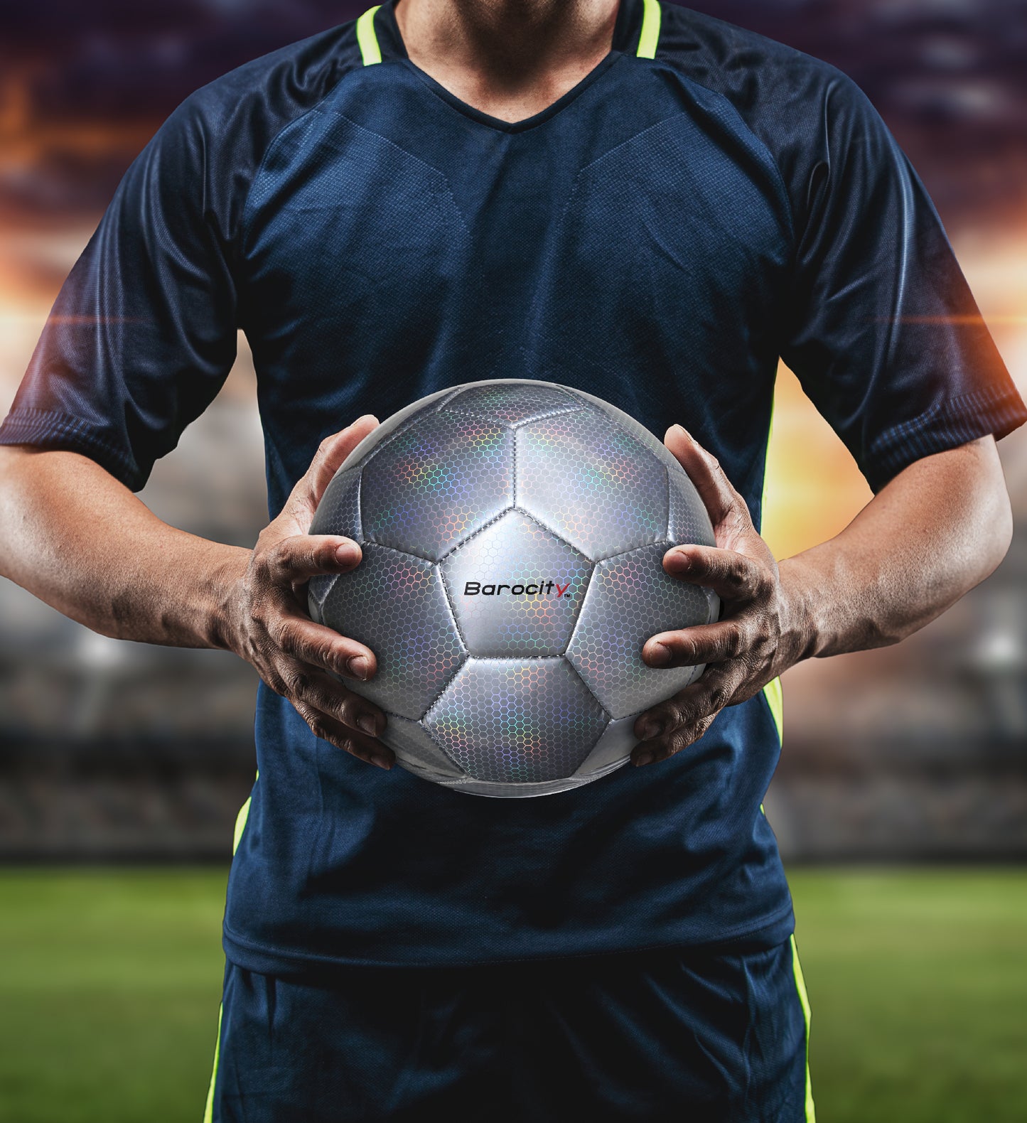 SOCCER BALL - SILVER MODERN PATTERN - SIZE 4