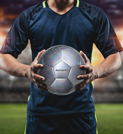 SOCCER BALL - SILVER MODERN PATTERN - SIZE 4