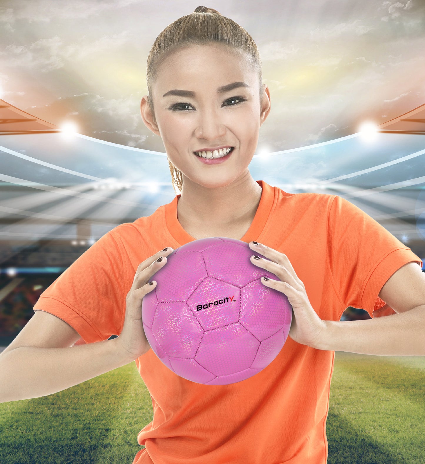 SOCCER BALL - PINK MODERN PATTERN - SIZE 4