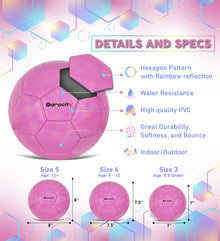 SOCCER BALL - PINK MODERN PATTERN - SIZE 5