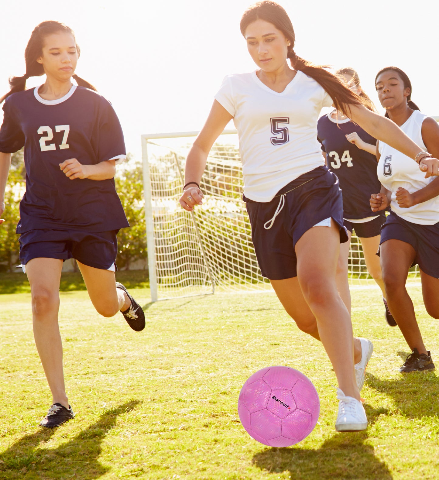 SOCCER BALL - PINK MODERN PATTERN - SIZE 5