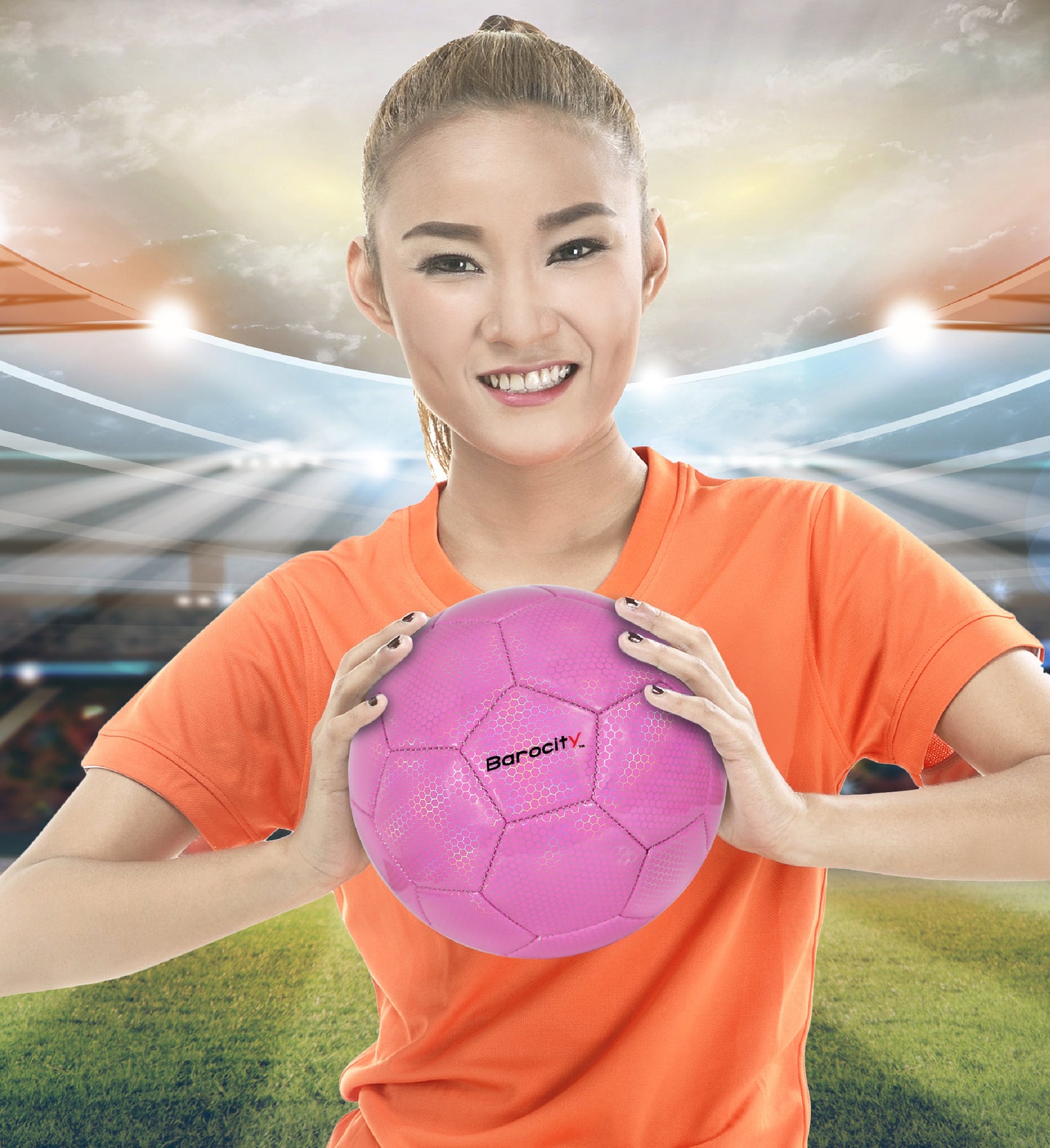 SOCCER BALL - PINK MODERN PATTERN - SIZE 5