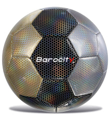 SOCCER BALL - MIX SILVER, BLACK, & GOLD MODERN PATTERN - SIZE 4