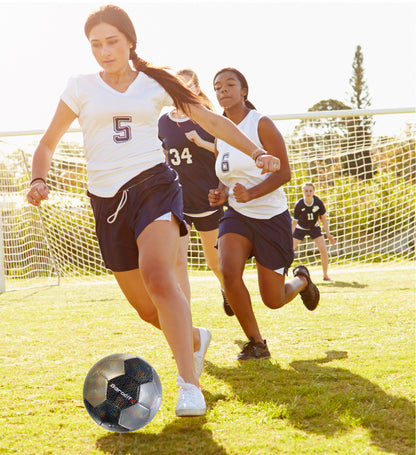 SOCCER BALL - MIX SILVER, BLACK, & GOLD MODERN PATTERN - SIZE 5