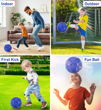 SOCCER BALL - BLUE MODERN PATTERN - SIZE 3