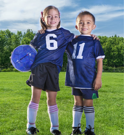 SOCCER BALL - BLUE MODERN PATTERN - SIZE 3