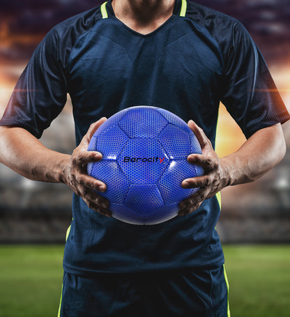 SOCCER BALL - BLUE MODERN PATTERN - SIZE 4