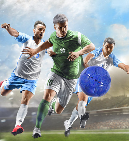 SOCCER BALL - BLUE MODERN PATTERN - SIZE 4