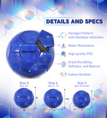 SOCCER BALL - BLUE MODERN PATTERN - SIZE 5