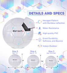 SOCCER BALL - WHITE MODERN PATTERN - SIZE 4