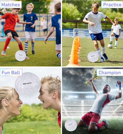 SOCCER BALL - WHITE MODERN PATTERN - SIZE 4