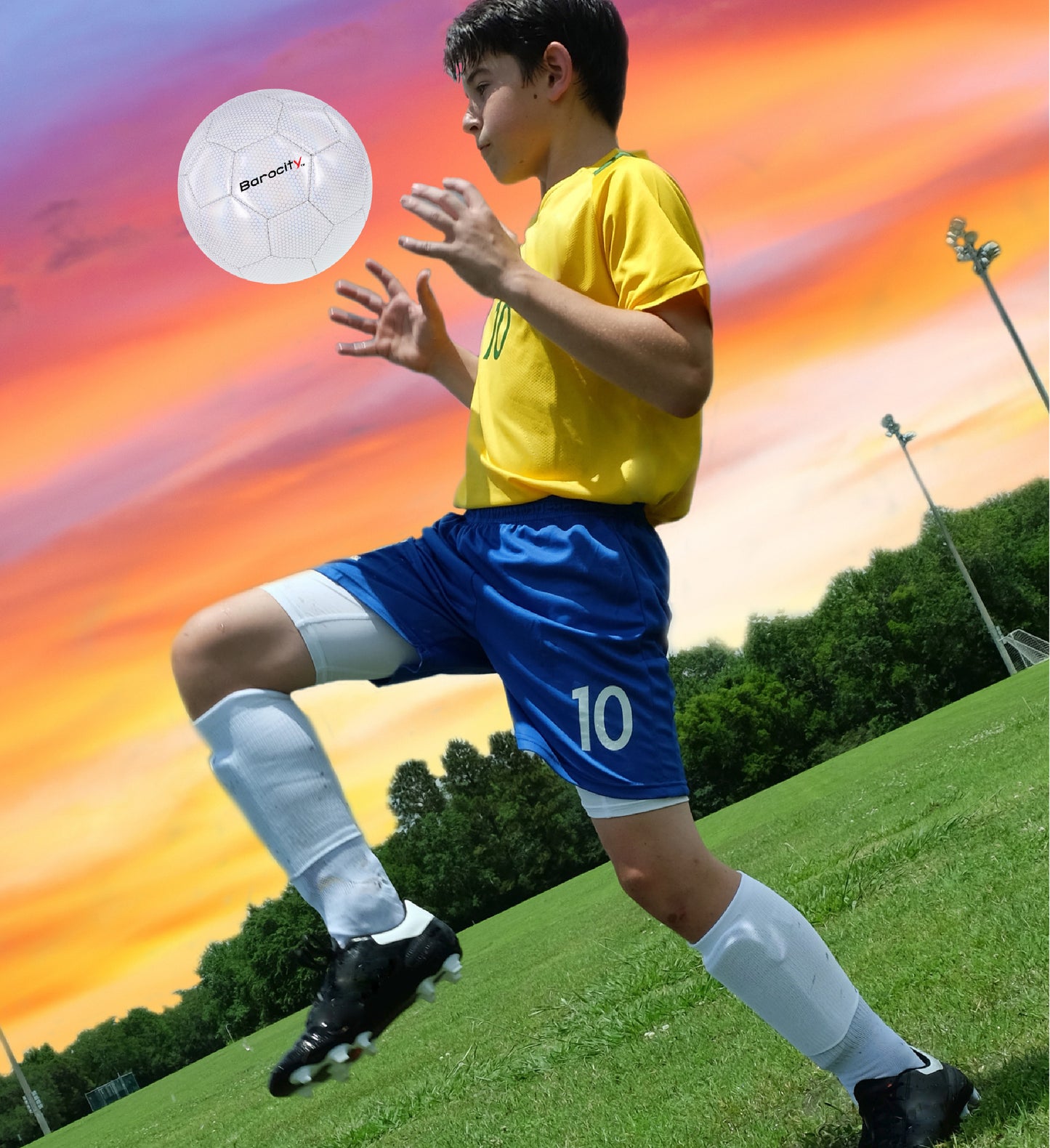 SOCCER BALL - WHITE MODERN PATTERN - SIZE 4